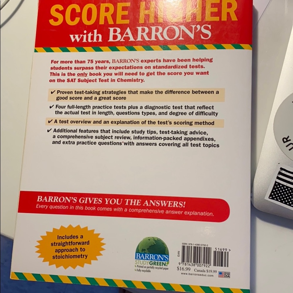 SAT Subject Test Chemistry Prep Book - Picture 2 of 2